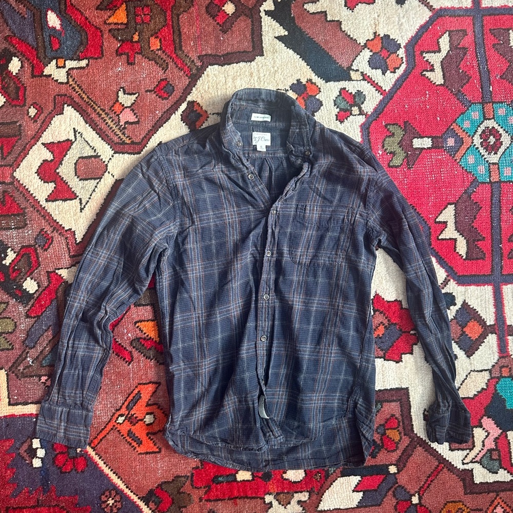 j crew slim untucked flannel size s
